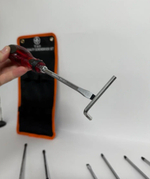 Набор отверток ударных 7 штук PH и SL, усиленные стержни из стали CrV и металлический затыльник, двухкомпонентные рукоятки, ударная отвертка, красный, TG (1 шт.)