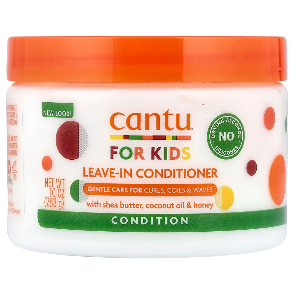 Cantu, для детей, несмываемый кондиционер, бережный уход для локонов, кудрей и волн, 283 г (10 унций)