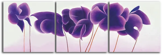 Модульная картина "Фиолетовые цветы"