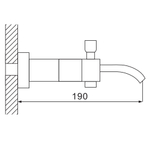 Смеситель для ванны Oute T75 T7502