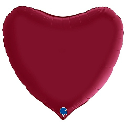 Шар Grabo Сердце 36" сатин вишневый #360S03Cy