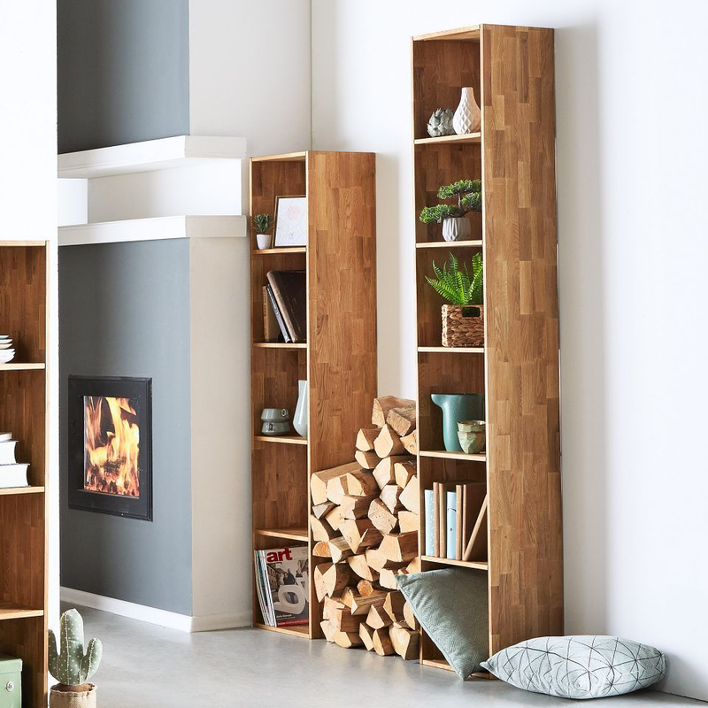 Стеллаж, 36х30х215, Эдгар, 6 полок, деревянный, для игрушек и книг, напольный, из дуба, Dipriz