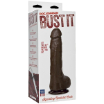 Коричневый фаллоимитатор с имитацией семяизвержением Bust It Squirting Realistic Cock - 23,36 см. (Цвет: коричневый)