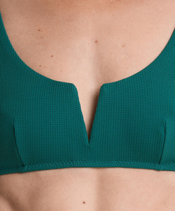 OYSHO Топ-бикини с V-образным вырезом, зеленый