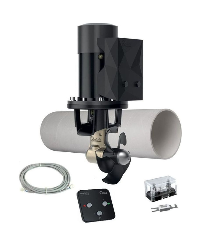 Подруливающее устройство Quick, D185mm, 55KGF, 12 В, (TCD2022 - TCDEX12 - TNL 1000mm)