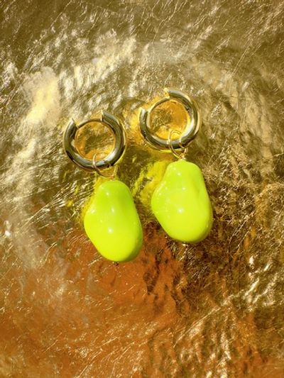 Серьги барокко лайм