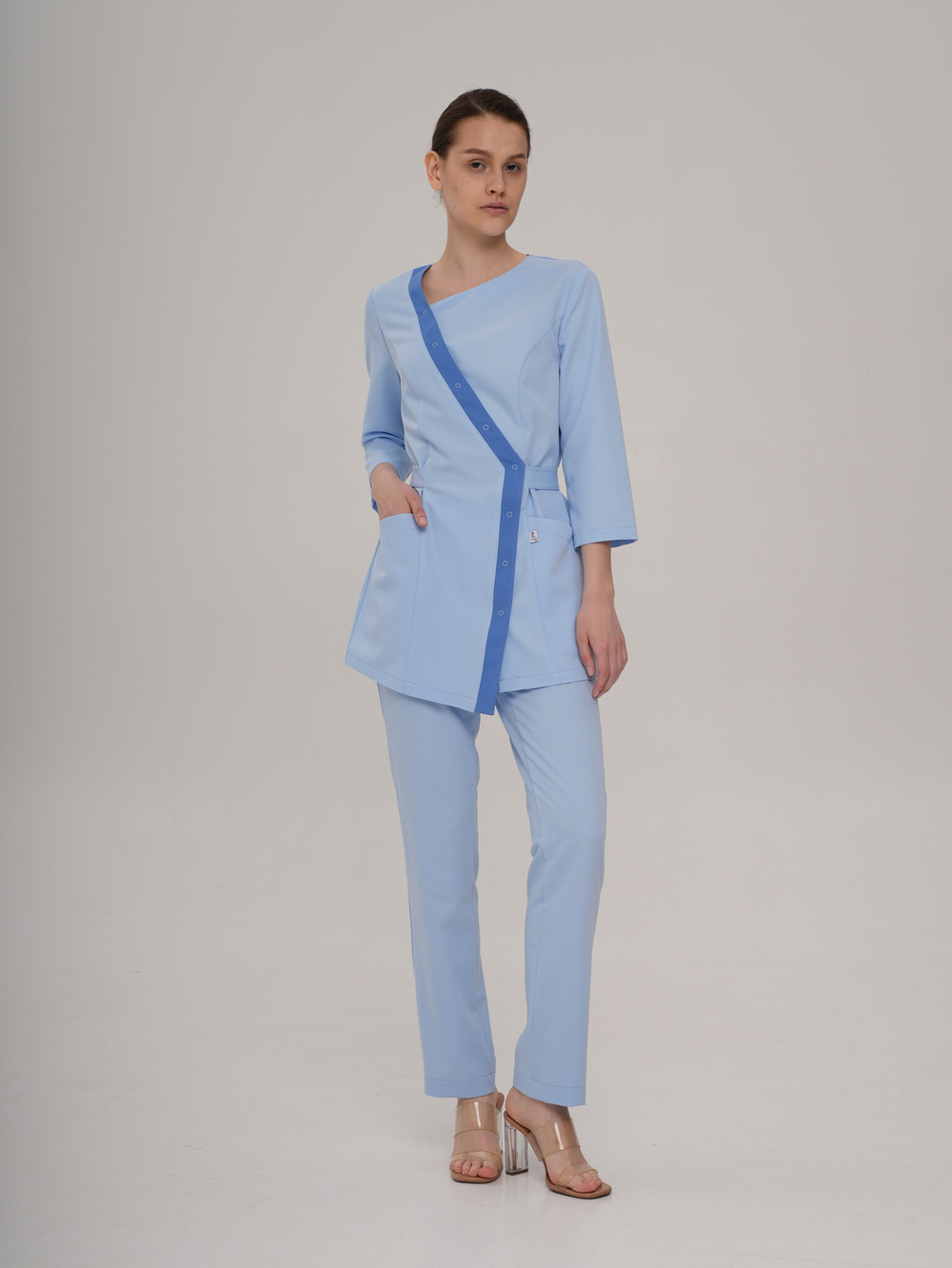 Блуза медицинская женская | Бл-379 а 3/4 либерти люкс