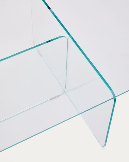 Журнальный столик Zaren из прозрачного закаленного стекла, 120 x 60 см