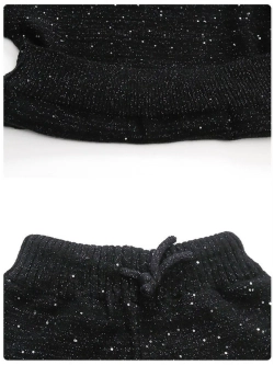 Костюм вязаный с пайетками