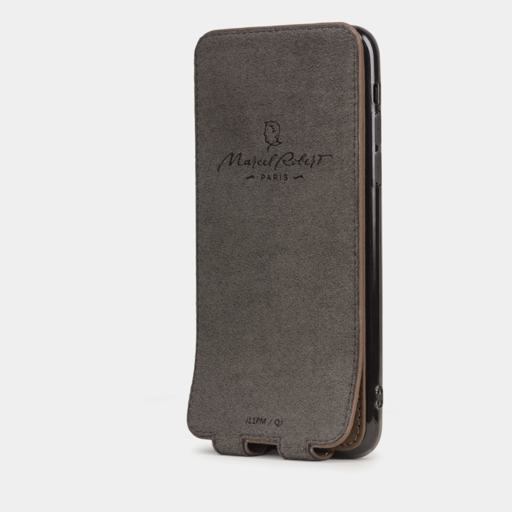 Чехол для iPhone 11 Pro Max из натуральной кожи теленка, цвета кофе