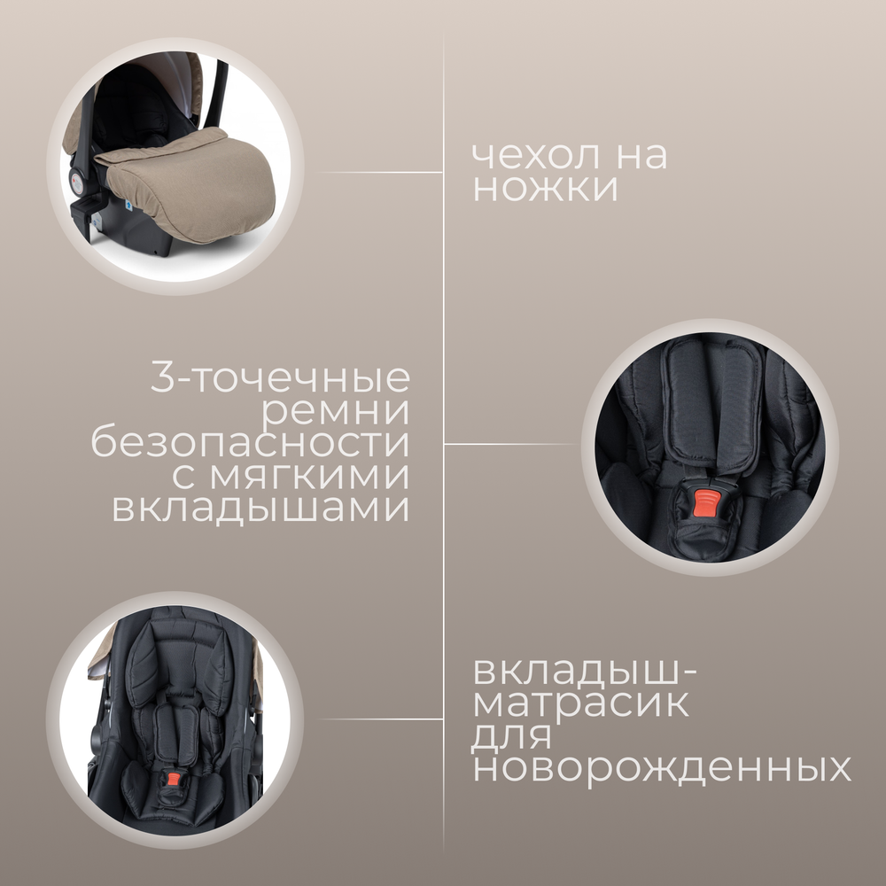 Модульная коляска BubaGO Rosano 3в1