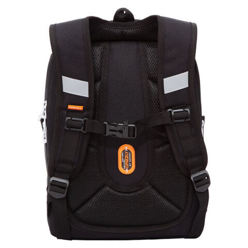 Ранец GRIZZLY анатомическая спинка, с брелоком, для девочек, "HELLO", 36х29х18 см, RAf-292-2/2