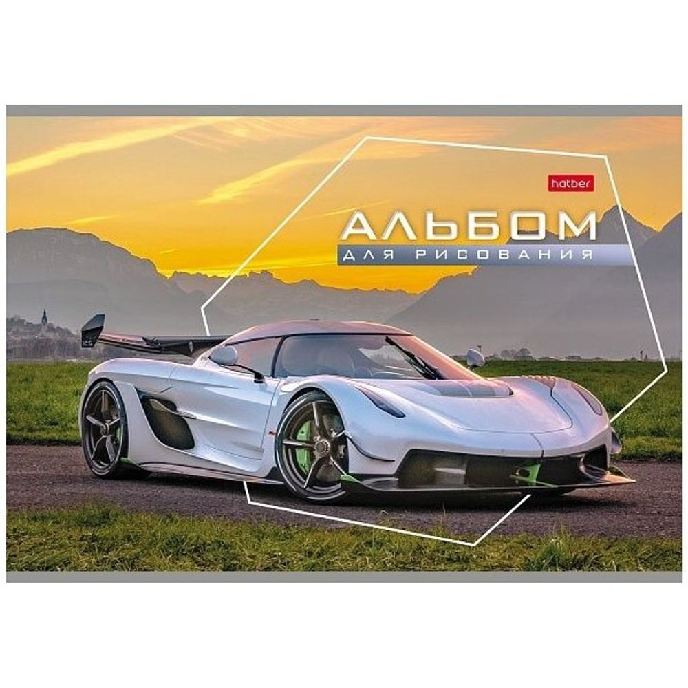 Альбом для рисования 32л, А4, Хатбер Автотюнинг, на скрепке, обл. пластик, ассорти