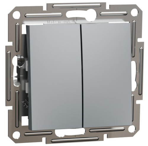 ВЫКЛЮЧАТЕЛЬ 2-КЛ ПРОХОД. СТАЛЬ ASFORA /SCHNEIDER/