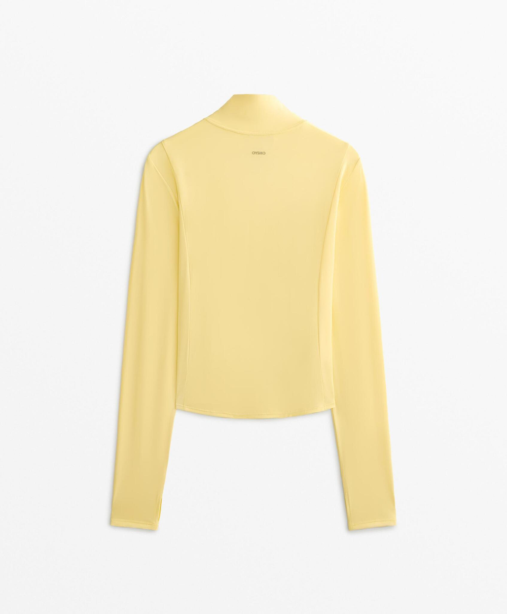 Oysho Высокотехнологичная куртка из прохладной на ощупь ткани, желтый