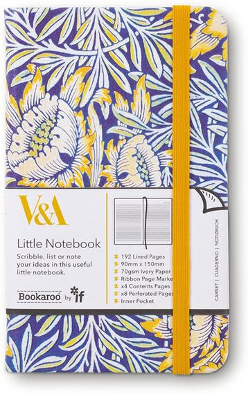 V&amp;A Bookaroo JOURNAL A6 - Morris Tulip &amp; Willow