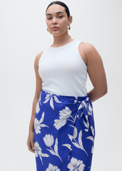 Юбка-парео с цветочным принтом