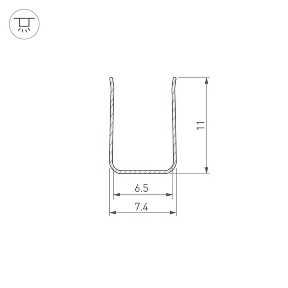 Профиль гибкий ARL-MOONLIGHT-1206-2x500  (Arlight, Металл) 029824