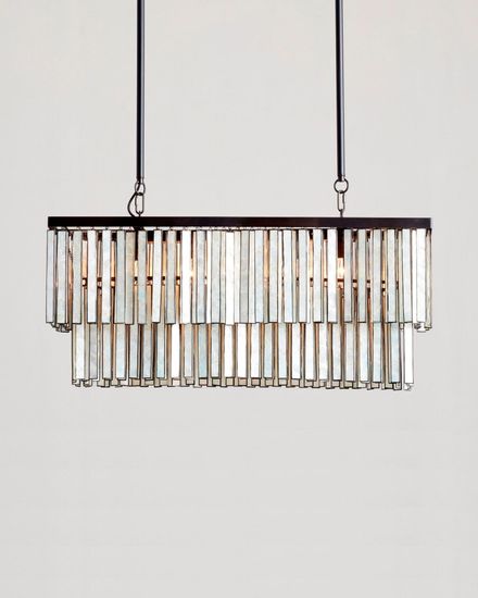 Черная прямоугольная люстра «Авиано»