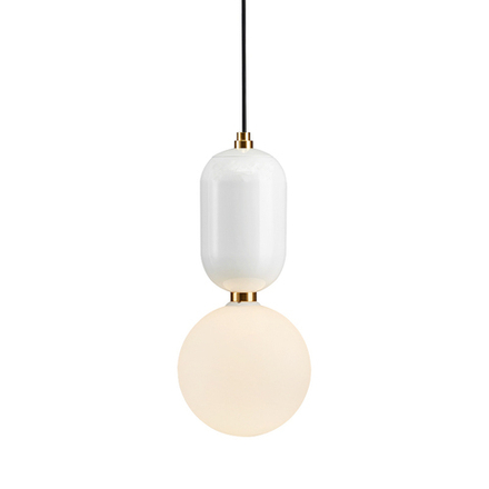 Pendant design lamp Aballs  by Parachilna (White,  D30)