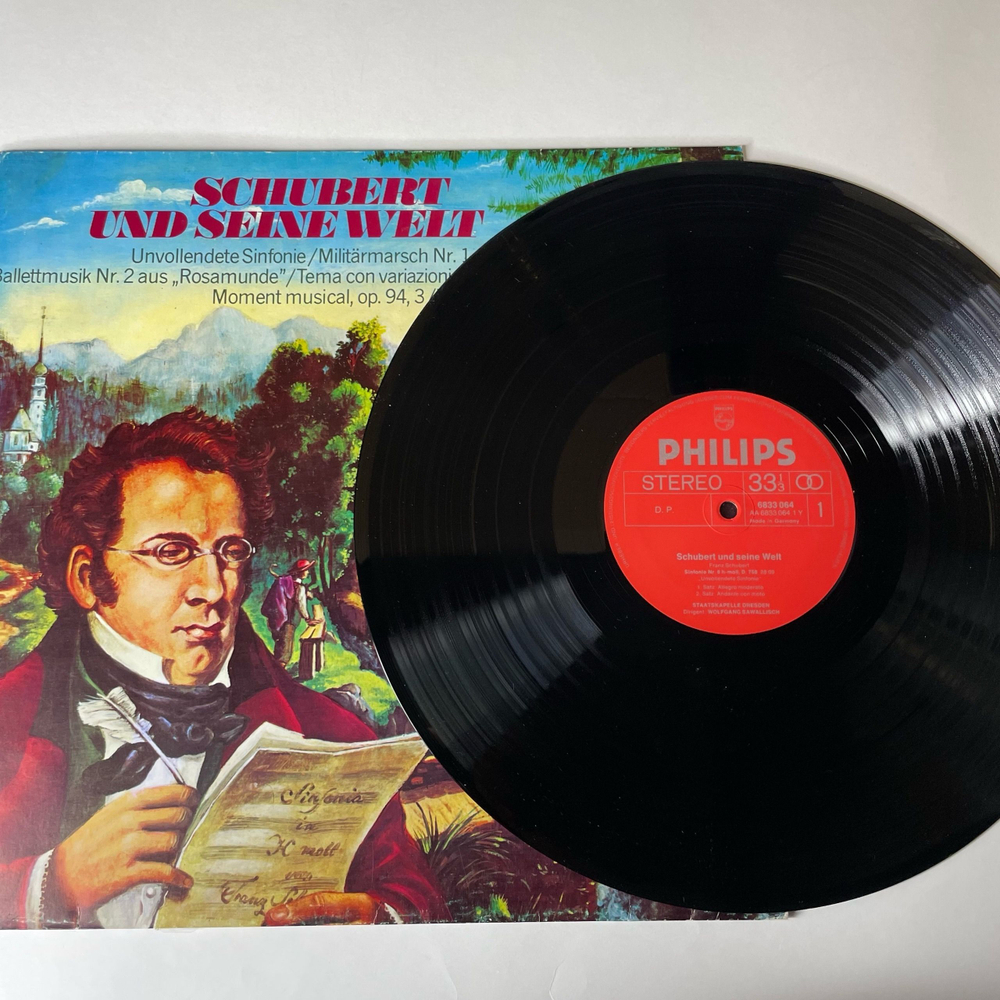 Винтажная виниловая пластинка LP Шуберт, Schubert Und Seine Welt (Германия 1974)