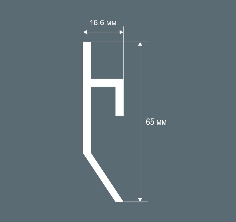 Плинтус Ecopolymer, 65x16 мм