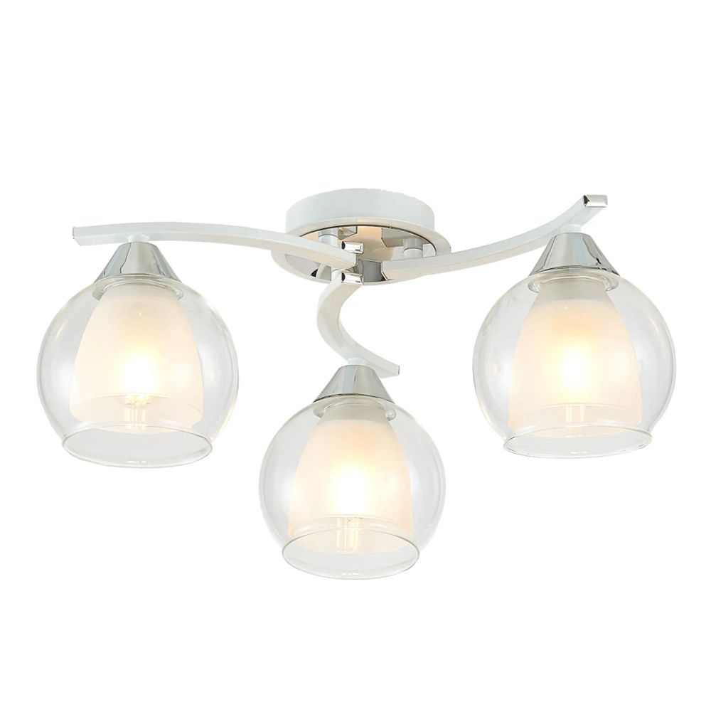 Citilux Кристи CL152130 Люстра потолочная Белая Хром
