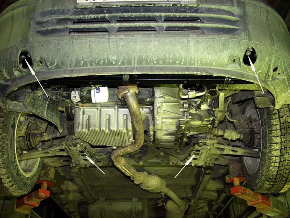 Защита картера и КПП Sheriff для Fiat Multipla I Рестайлинг 2004-2010 арт.07.0550
