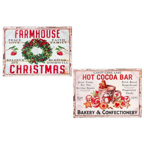 Панно "Фармхаус/Горячий какао" 50х70х25см Холст,дерево