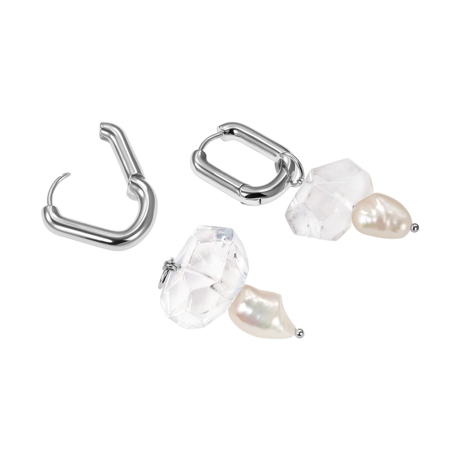 Серьги Crystal and Pearls Earrings