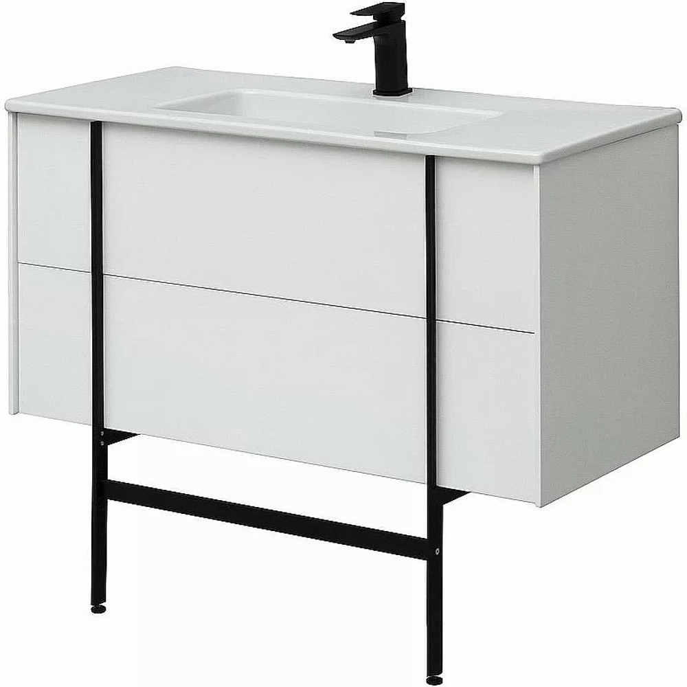 Тумба с раковиной Allen Brau Reality 100 1.32007.WM белый матовый