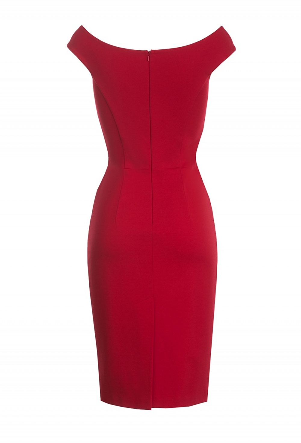 Платье футляр красное 40-17SS
