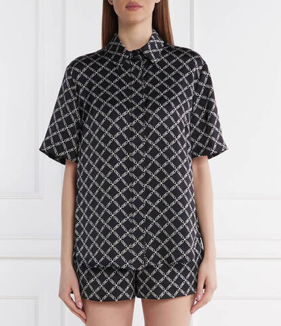 Сатиновая рубашка EMPIRE Michael Kors - черный(MS440MBE74)