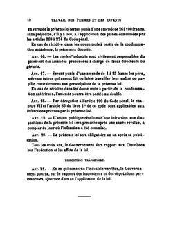 Lois et règlements concernant la police du travail et le régime des établissements classés | Office du travail de Belgique Belgium