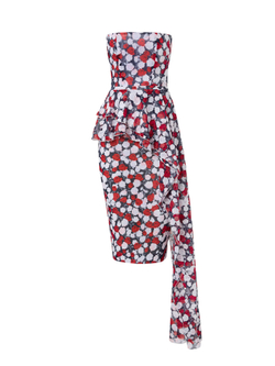 Корсет из шифона с воланом