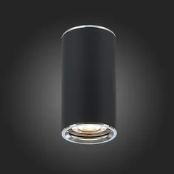 ST111.407.01 Светильник потолочный Черный GU10 1*50W  D54xH105 220V Без ламп Накладные светильники