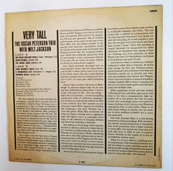 Винтажная виниловая пластинка LP The Oscar Peterson Trio With Milt Jackson Very Tall (Колумбия 1976)