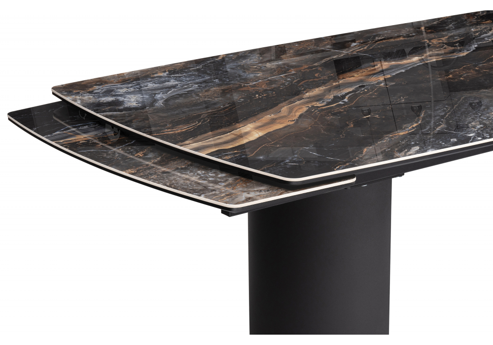 Керамический стол Woodville Маре 200(260)х100х77 neodom titanium lawa nero, черный