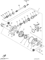 Сальники переднего редуктора на Yamaha Grizzly Rhino Viking