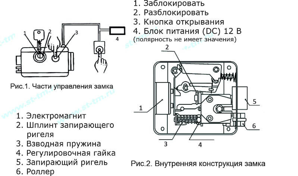 Замок электромеханический ST-EL-02