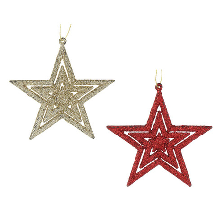 Набор подвесных украшений 3шт, 9,5см "Звезды"