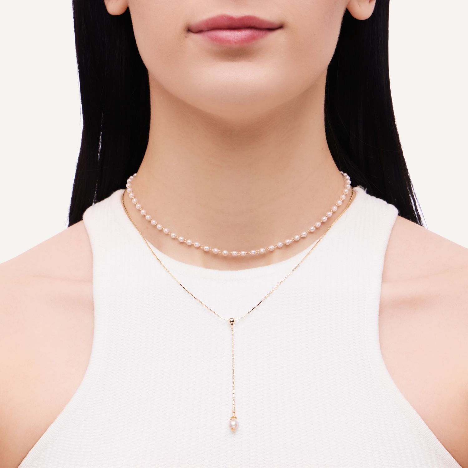 Колье Double Pearl Necklace