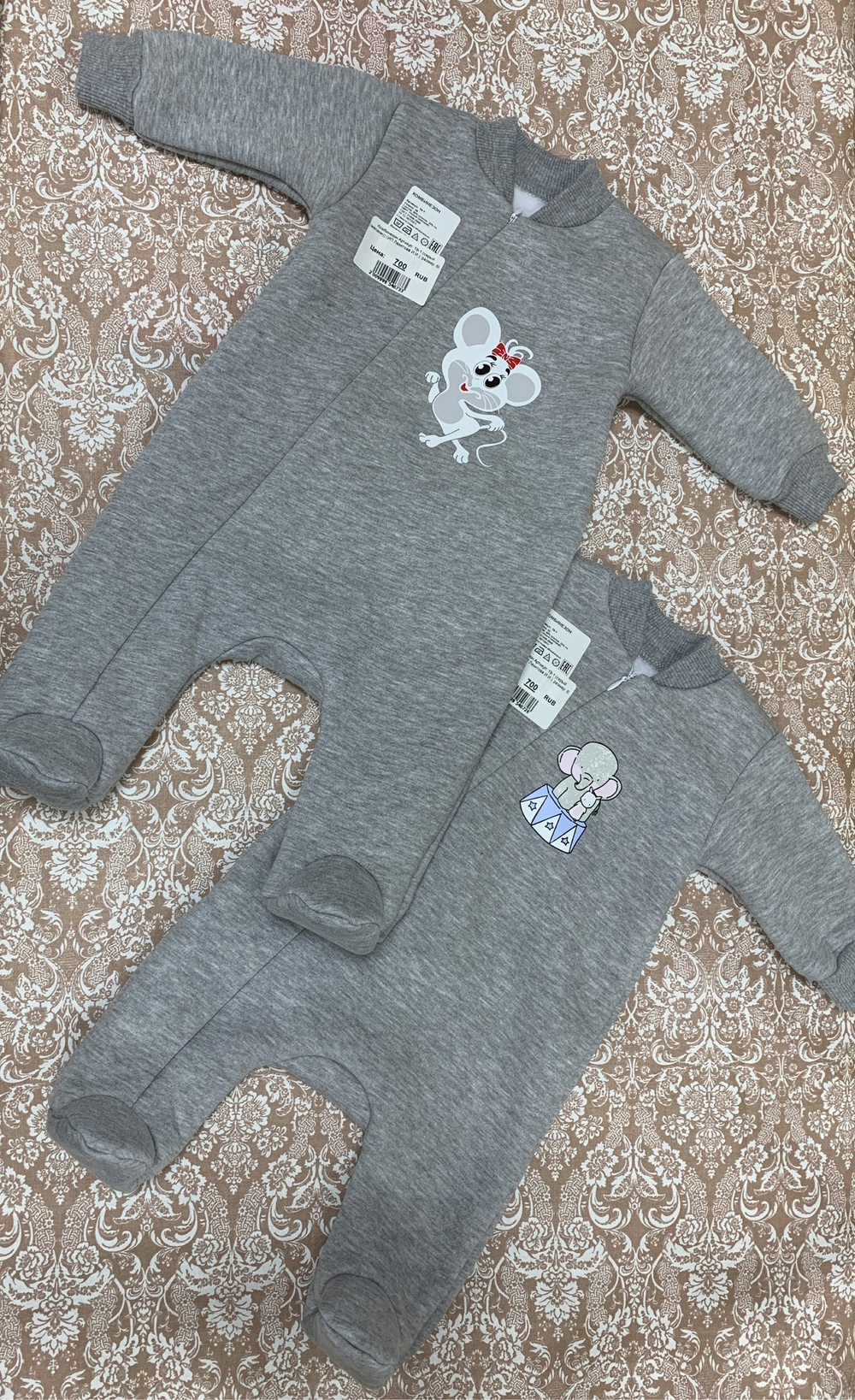 Комбинезон Артикул: 19-1 (серый (меланж)) (ИП Лахитова И.И.) (Размер: 80)