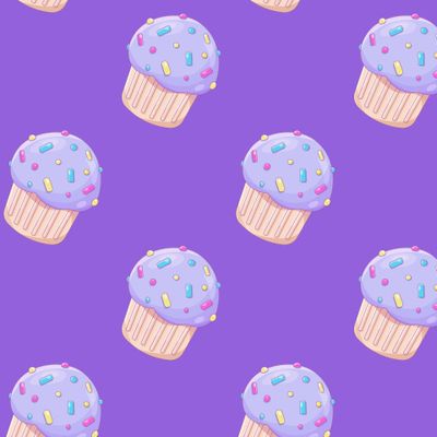 Черничный капкейк, пирожное, кекс, маффин, muffin, cupcake.