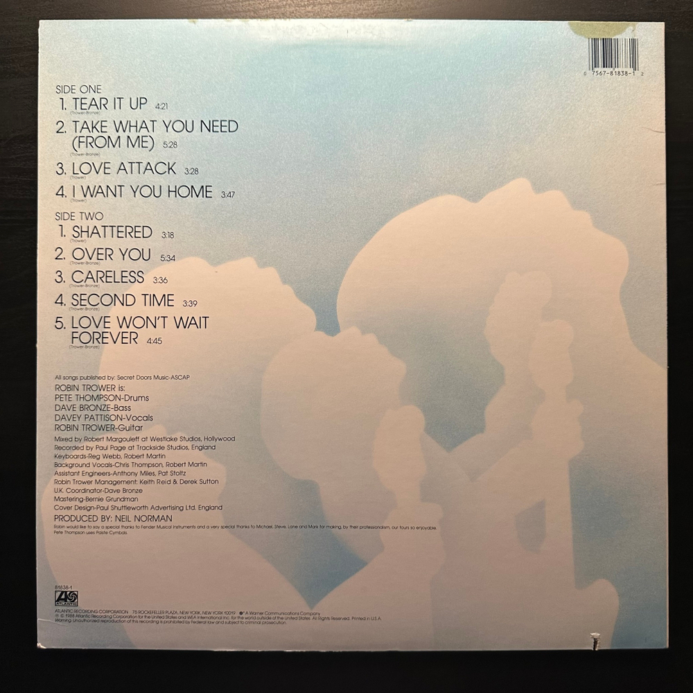 Robin Trower - Take What You Need (США 1988г.)