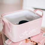 Корзина для хранения "Велюр", Д210 Ш160 В120, розовый