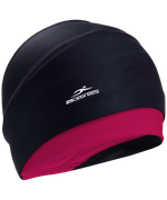 Шапочка для плавания Duplo Black/Raspberry, полиамид, для длинных волос