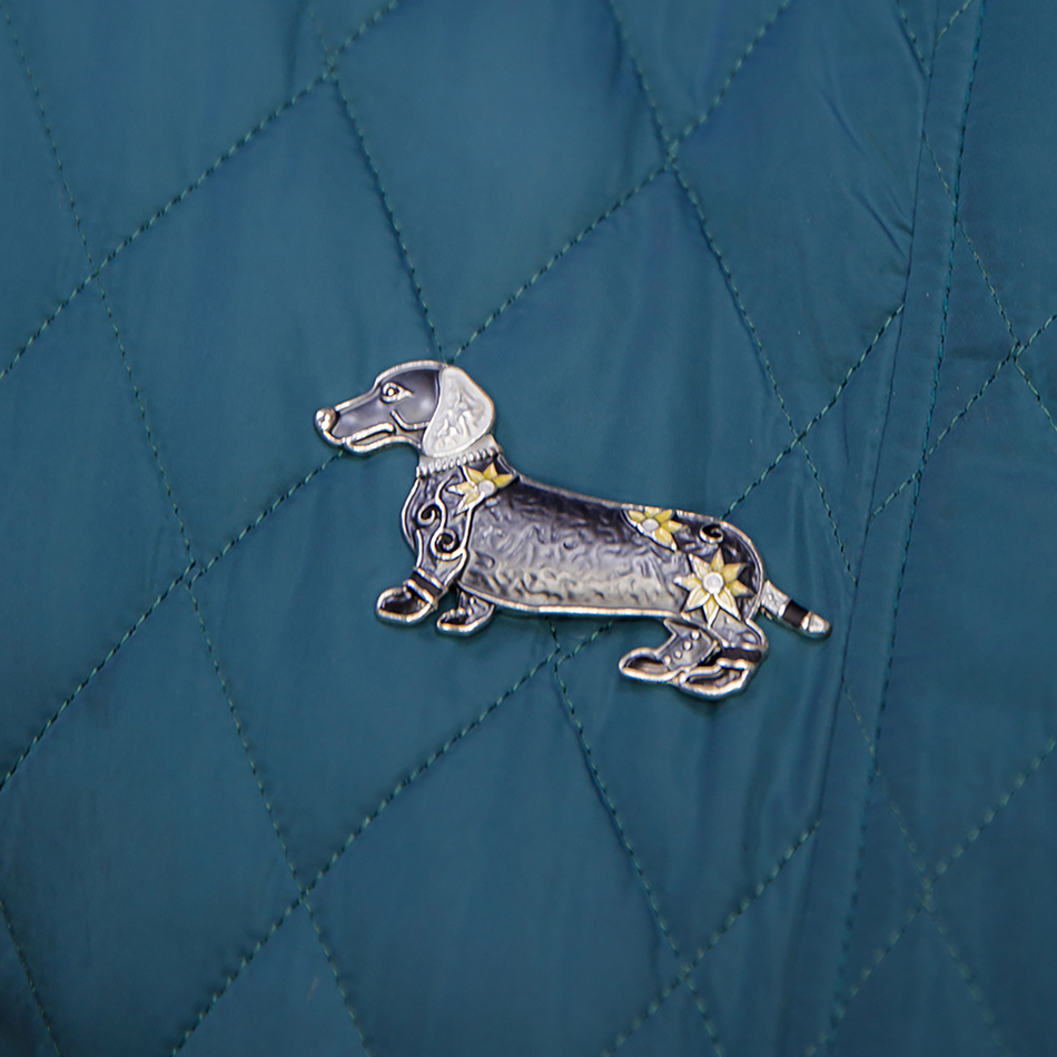 Брошь Shadore Такса XZ0711.2 BW/S