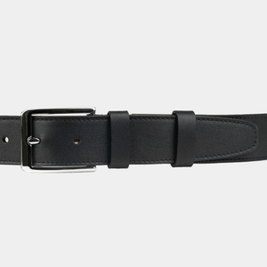 Ремень кожаный мужской из натуральной телячьей кожи 40 мм, чёрный