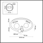 6507/88CL LN Светильник LED 105Вт 3000-6000К 220В IP20 LEDIO